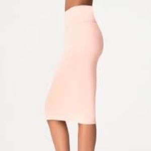Bebe midi skirt in light baby pink